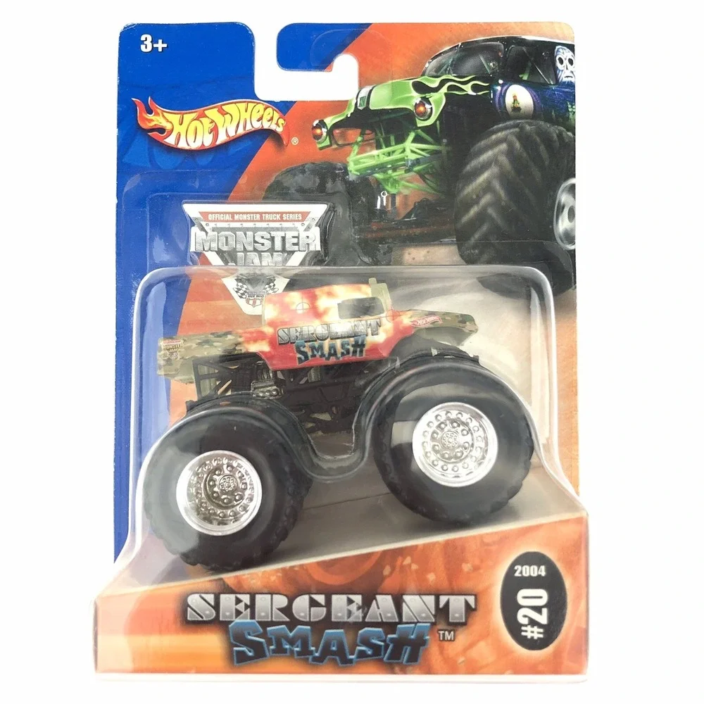 Hot Wheels Monster Jam Monster Truck Sergeant Smash #20 Camo Die Cast 1/64 Scale